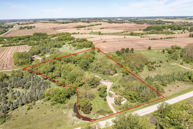 809 60th Ave SW, Rochester, MN 55902 - aerial view of sparsely populated area with property parcel outlined