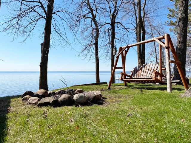20455 326th Ave, Isle, MN 56342 - view of yard featuring a playground and a water view