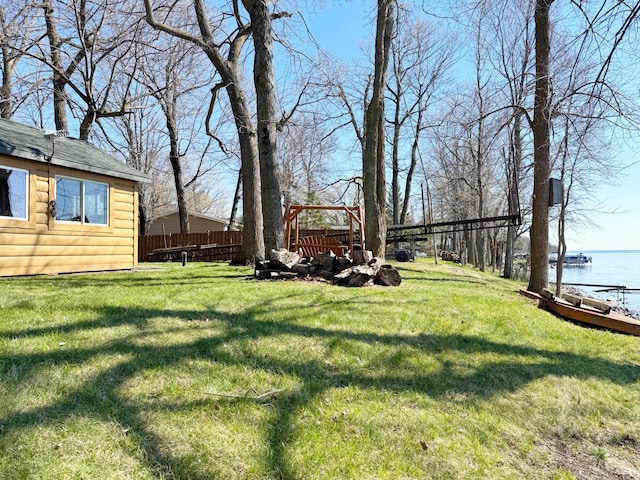 20455 326th Ave, Isle, MN 56342 - view of yard featuring a water view and fence