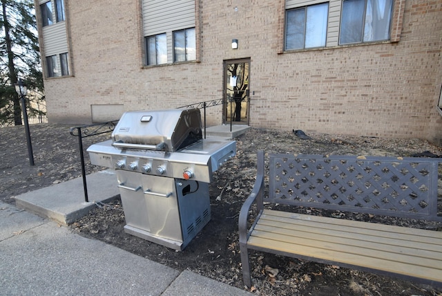 view of patio / terrace with a grill