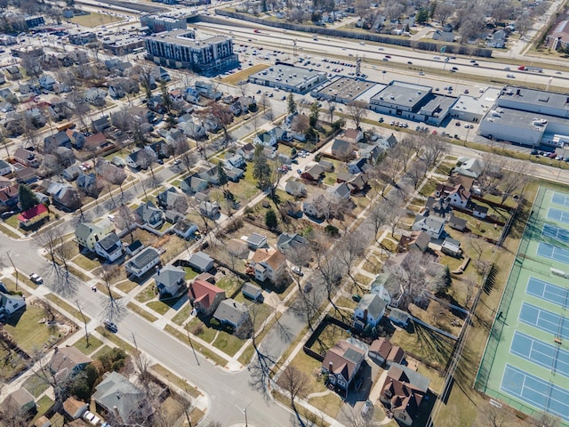 drone / aerial view featuring a residential view