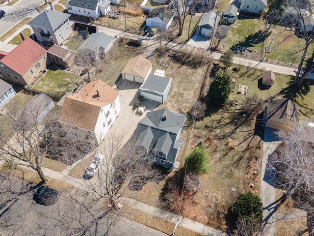 bird's eye view with a residential view