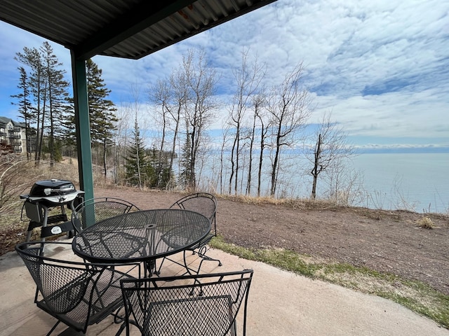 view of patio / terrace featuring outdoor dining space and area for grilling