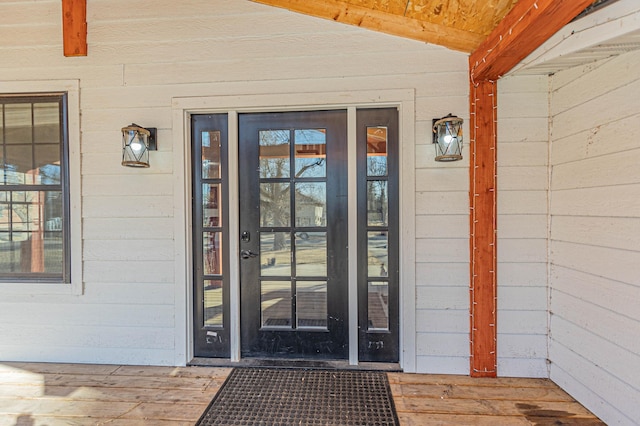 view of doorway to property