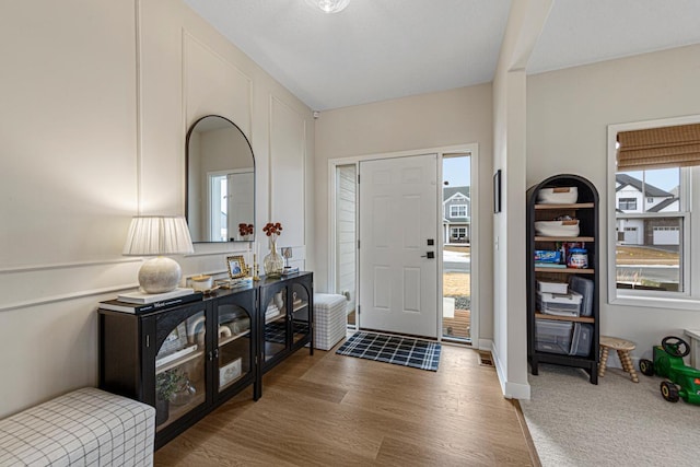 entryway featuring wood finished floors