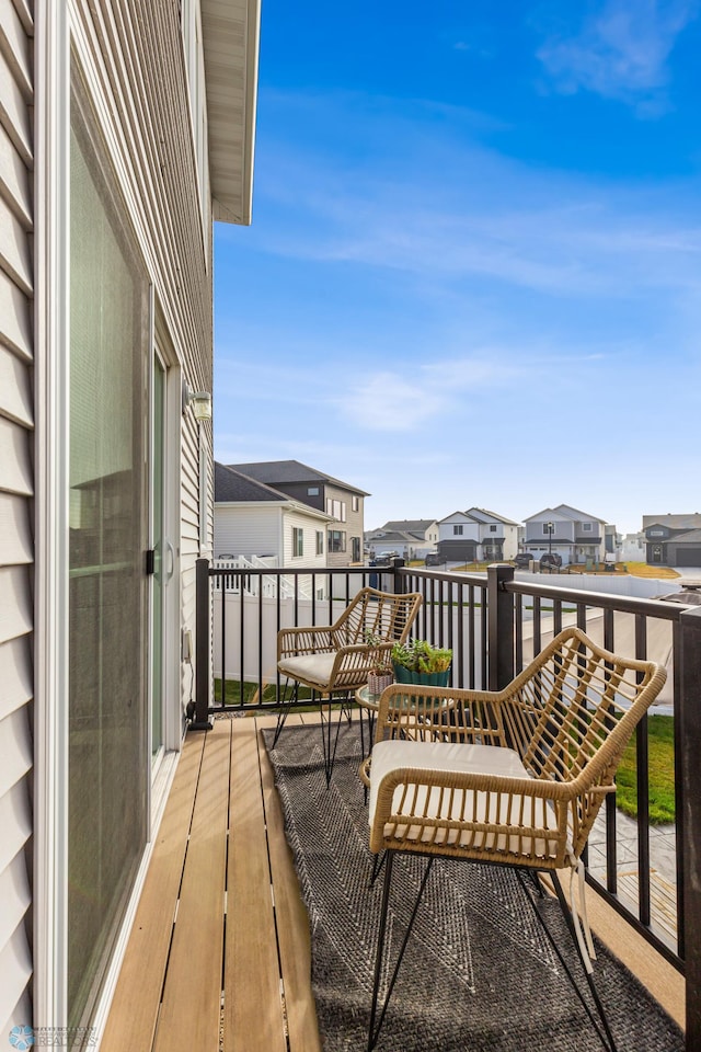 balcony with a residential view