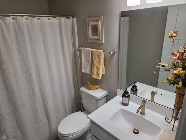 6746 Joseph St, Horace, ND 58047 - bathroom with toilet, vanity, and a shower with curtain