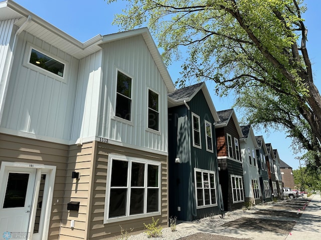 view of side of home with board and batten siding