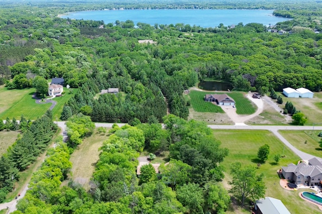 21414 Tulip St NW, Oak Grove, MN 55303 - drone / aerial view of a forest and a nearby body of water