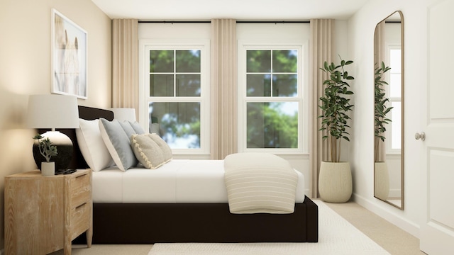 view of carpeted bedroom