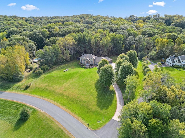 aerial view with a view of trees