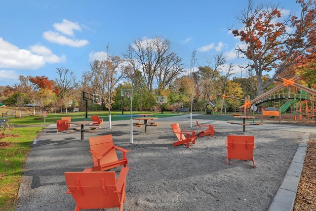view of property's community with playground community