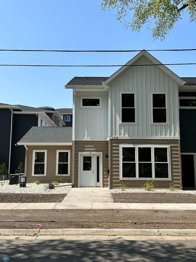 view of front of house featuring board and batten siding