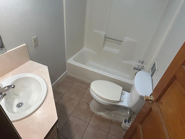 338 S St, Owatonna, MN 55060 - full bathroom with vanity, tile patterned flooring, and bathing tub / shower combination