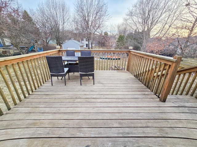 view of wooden terrace