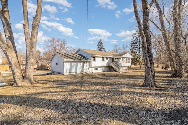 view of rear view of property