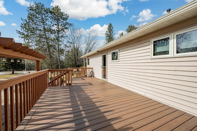 view of wooden deck