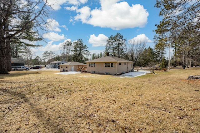 exterior space with a lawn