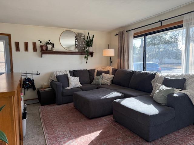 view of carpeted living room