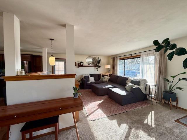 living room with baseboards