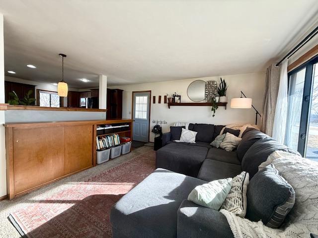 view of carpeted living room