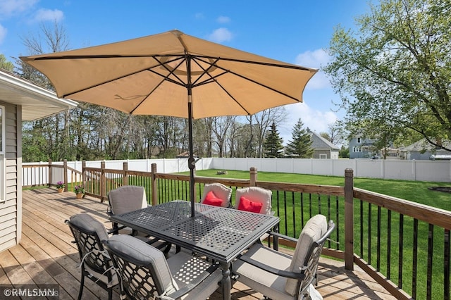 28942 Dawson Ave, Randolph, MN 55065 - wooden deck featuring outdoor dining space