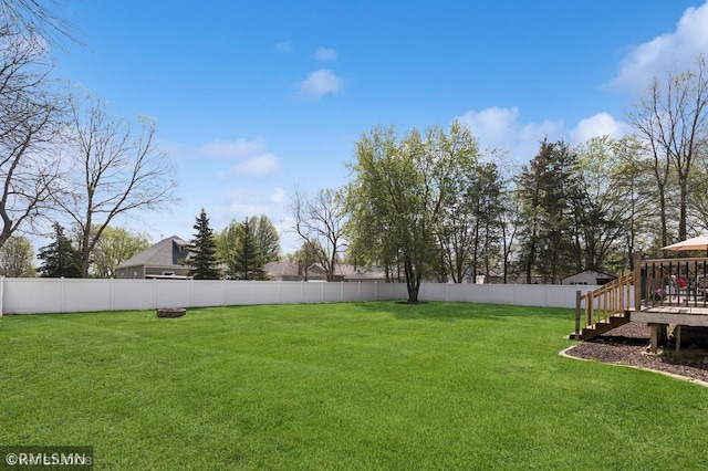 28942 Dawson Ave, Randolph, MN 55065 - view of yard with a deck and stairway