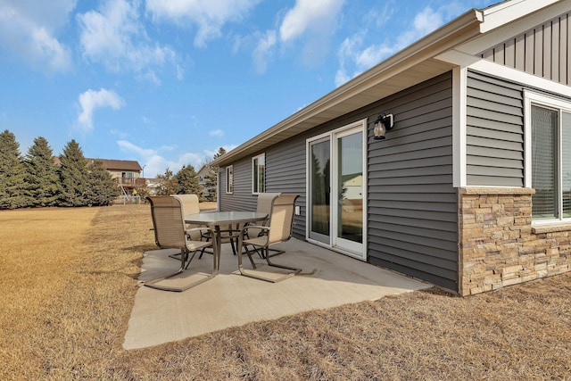 view of patio with outdoor dining space