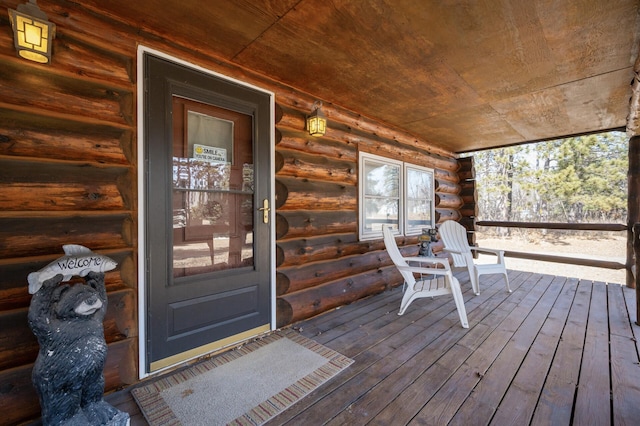 exterior space with covered porch