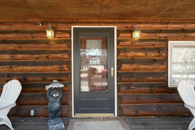 view of doorway to property