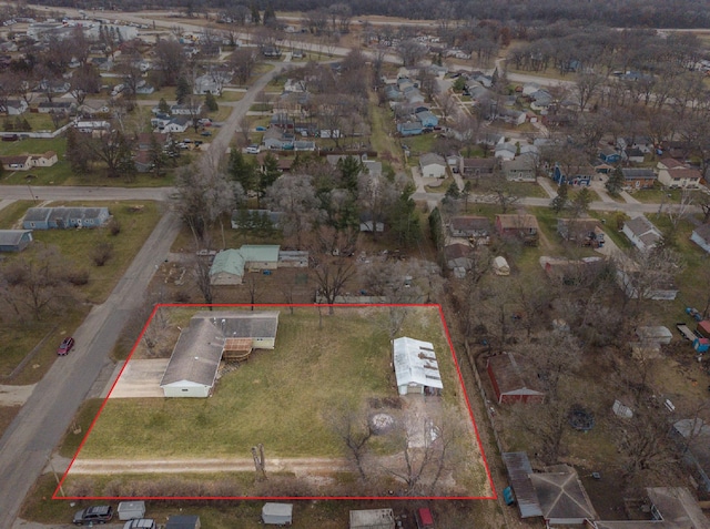 bird's eye view featuring a residential view