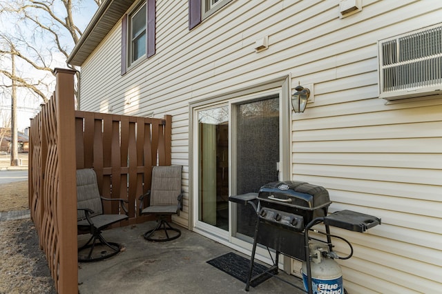 view of patio featuring grilling area