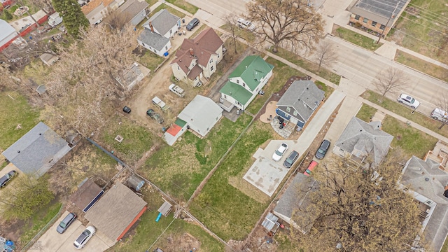 bird's eye view with a residential view