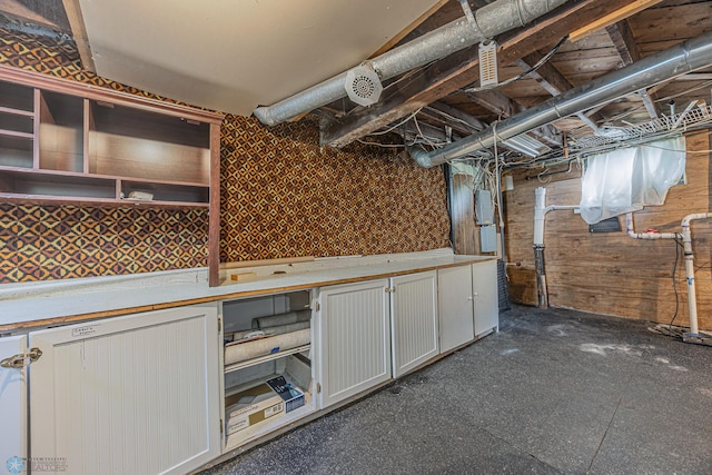 1524 1st Ave S, Fargo, ND 58103 - unfinished basement with wooden walls