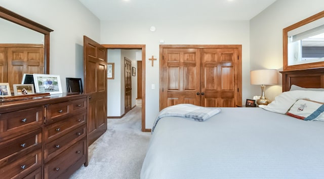 1001 Call Pl, Little Falls, MN 56345 - bedroom featuring baseboards, light carpet, and a closet