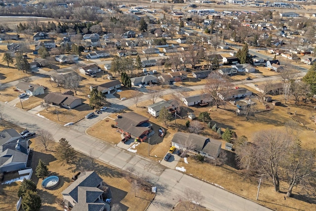 bird's eye view featuring a residential view