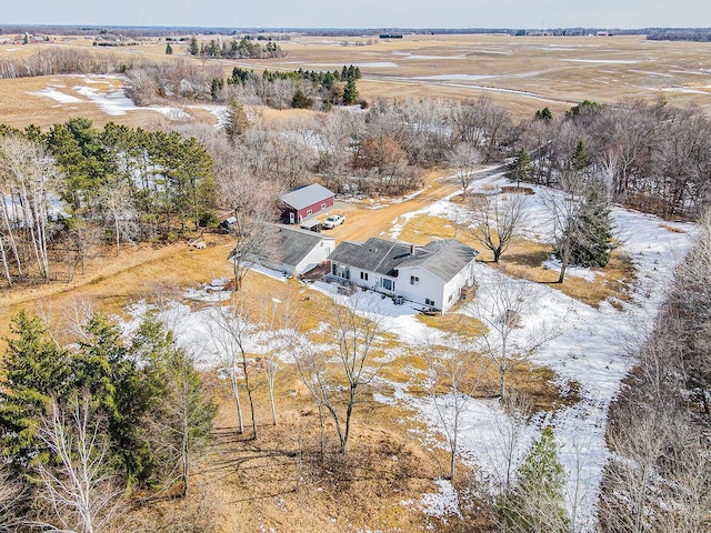 bird's eye view featuring a rural view