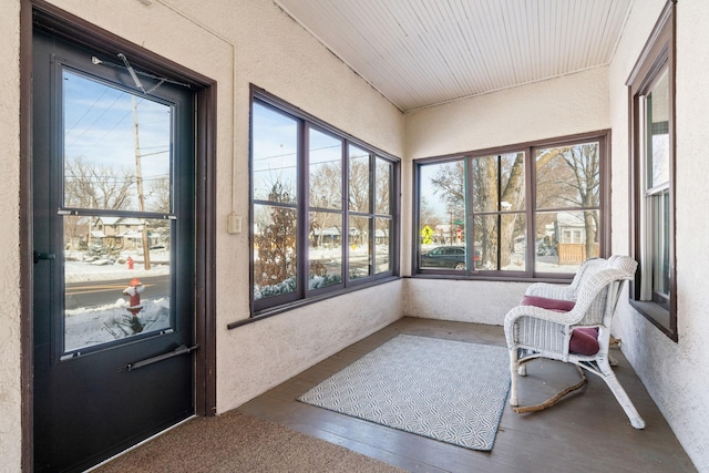 view of sunroom / solarium