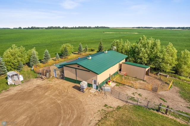 bird's eye view featuring a rural view