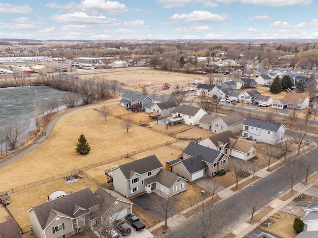 drone / aerial view featuring a residential view