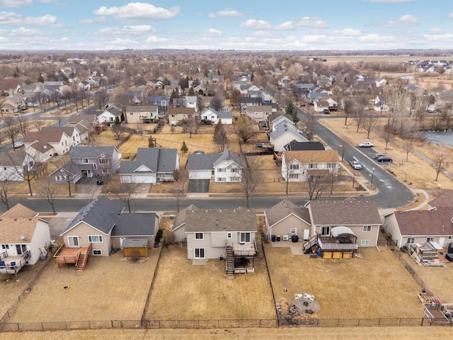 bird's eye view featuring a residential view