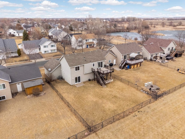 drone / aerial view with a residential view