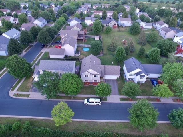 aerial view featuring a residential view