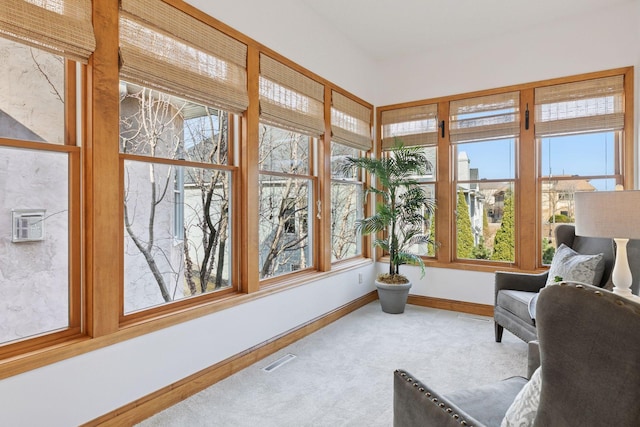 sunroom / solarium featuring visible vents