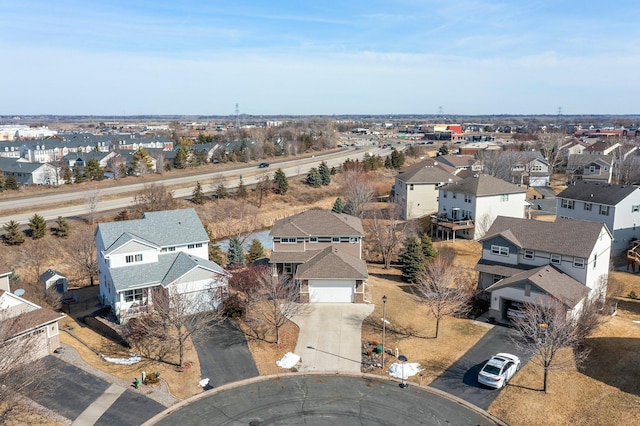 bird's eye view featuring a residential view