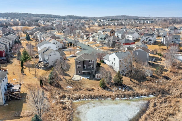 bird's eye view featuring a residential view