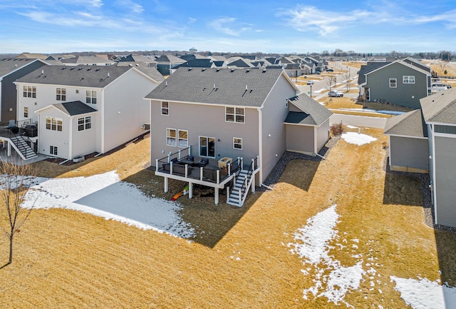 aerial view featuring a residential view