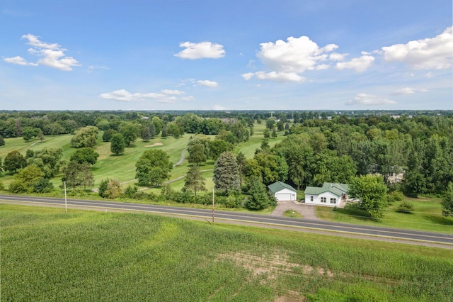 aerial view featuring a rural view