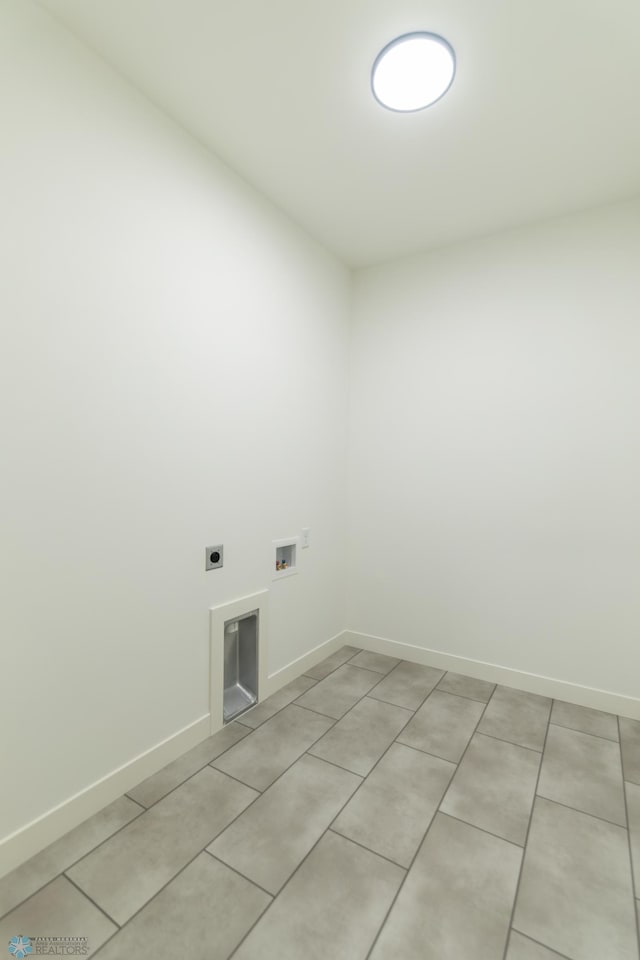 laundry area with washer hookup, baseboards, laundry area, and hookup for an electric dryer