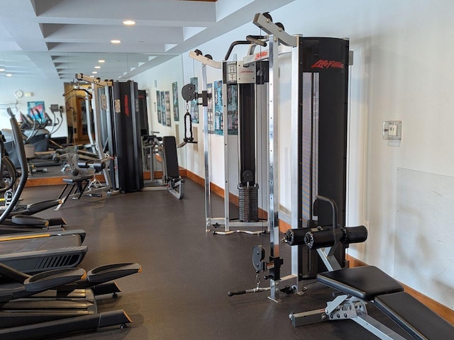 13580 Technology Dr Unit 3202, Eden Prairie, MN 55344 - workout area with baseboards and recessed lighting